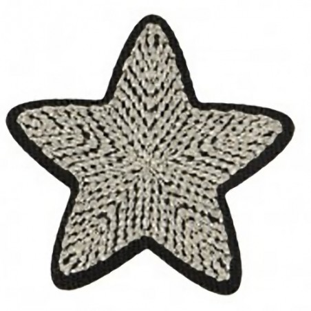 Ecusson étoiles argent