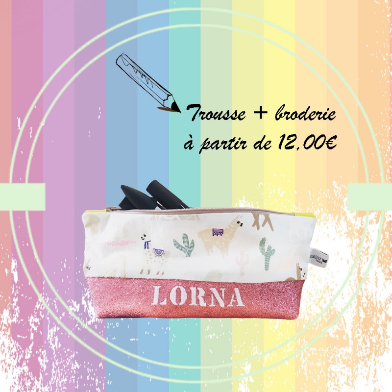 Trousse personnalisable By Crealitiz Personnalisations Objets & TextilesTRP01 Trousse personnalisable By Crealitiz Personnalisations Objets & TextilesTRP01