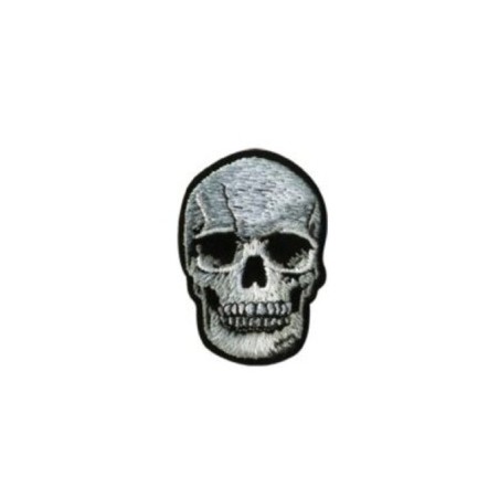 Ecusson Thermocollant Brodé Tête de mort 8 x 6 cm
