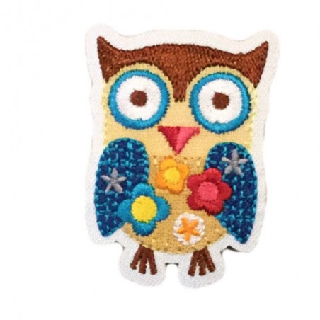 Ecusson Thermocollant Hibou Motif Patchwork