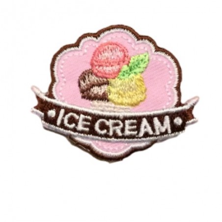Ecusson Thermocollant Ice Cream Rose ou Jaune